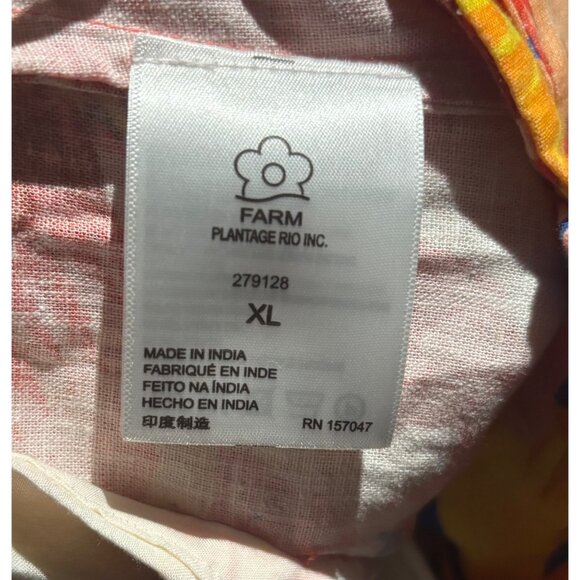 Farm Rio Anthropologie Linen Blend Belted Floral Bermuda Shorts Size XL - Picture 7 of 8